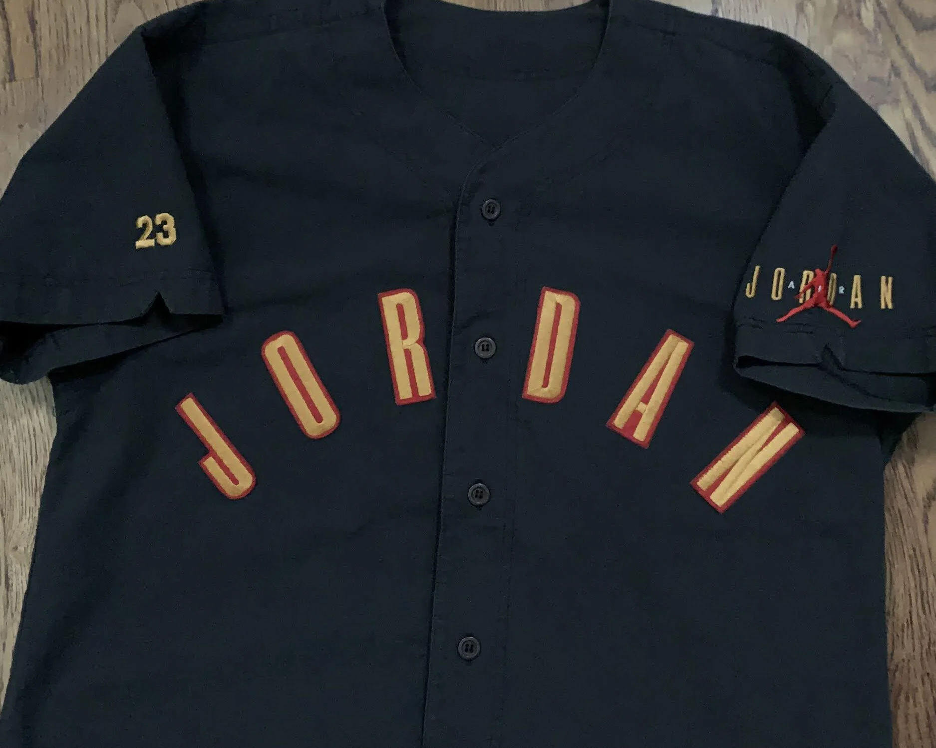 Vintage Nike Air Jordan Baseball Jersey (Size L) — RootsBK